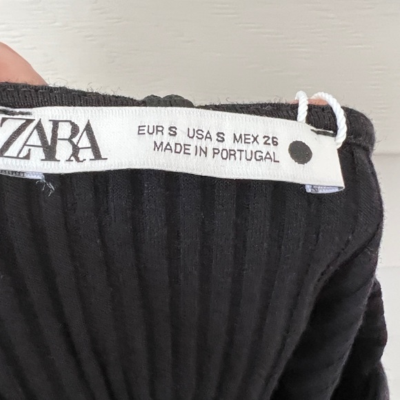 ZARA ribbed halter sweater with long fringe size S NWT - Picture 5 of 6